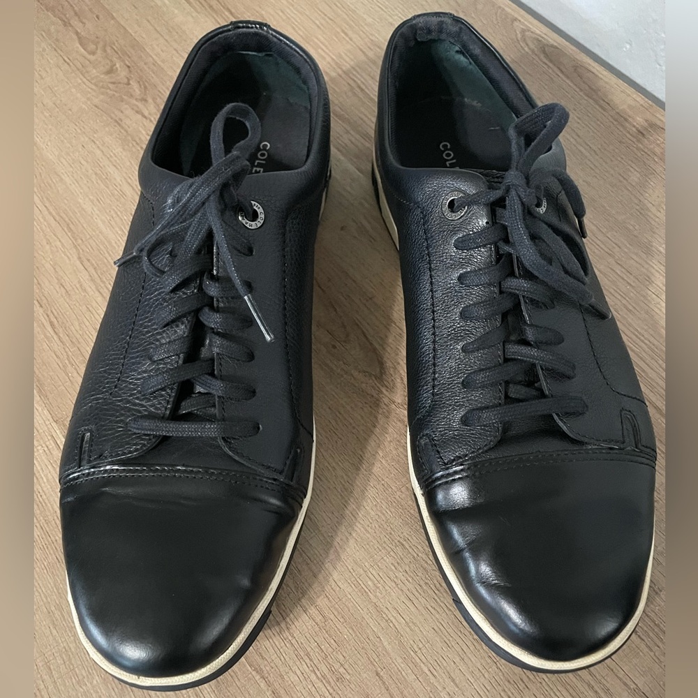 Cole Haan Men's Berkley Black Leather Low Top Sneakers Size 10 1/2 M